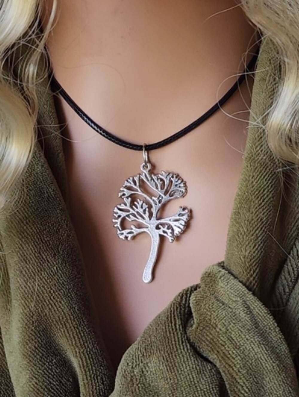 ❤️ Tree Of Life Jewelry Hypoallergenic Black Necklace Silver Tree Pendant